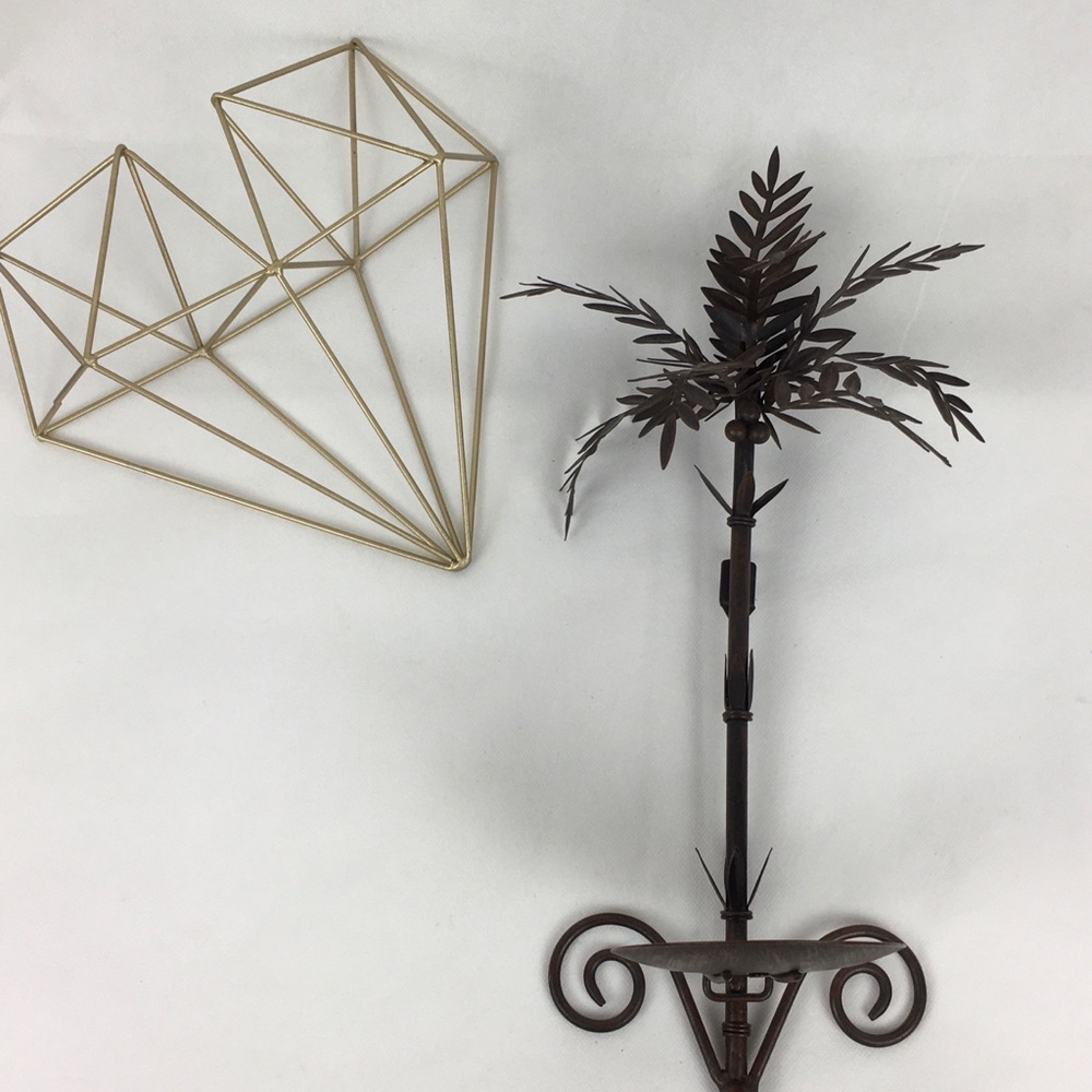 Palm Tree Wall Sconce Candle Holder